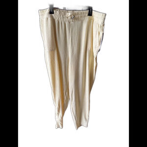 NWT Nine West Women's Plus Size 3X Active Pants Bright Yellow Pockets Bottom